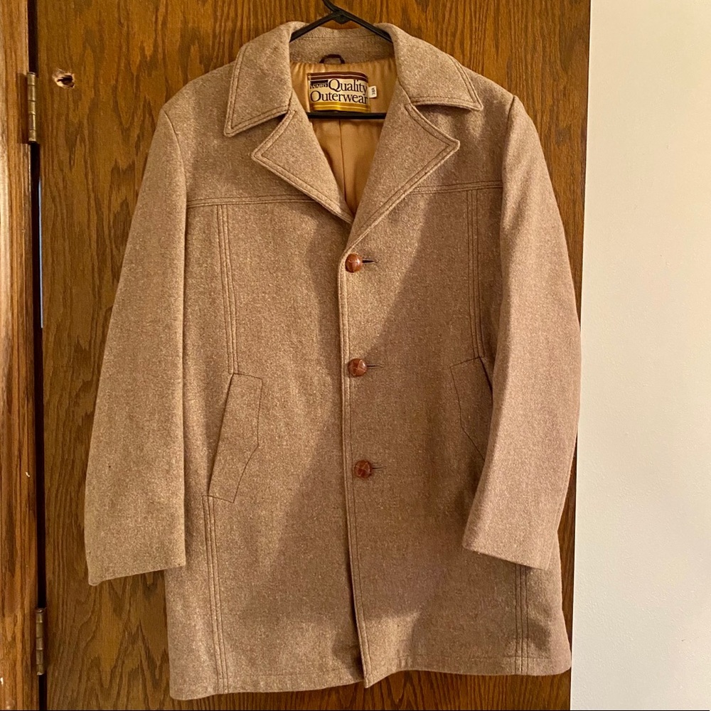 Vintage Montgomery Ward 3 button wool coat
